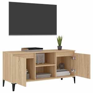 TV stolek s kovovými nohami dub sonoma 103,5 x 35 x 50 cm - obrázek 4