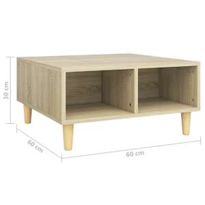 Konferenční stolek dub sonoma 60 x 60 x 30 cm kompozitní dřevo - obrázek 6