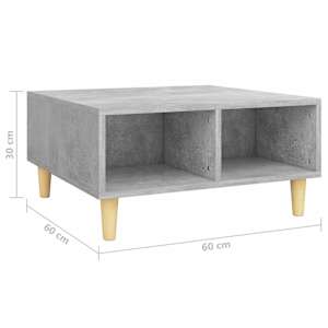 Konferenční stolek betonově šedý 60x60x30 cm kompozitní dřevo - obrázek 6