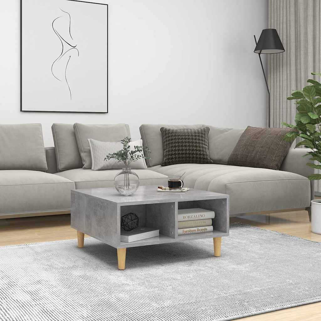 vidaXL Stolik kawowy, szaro�� betonu, 60x60x30 cm