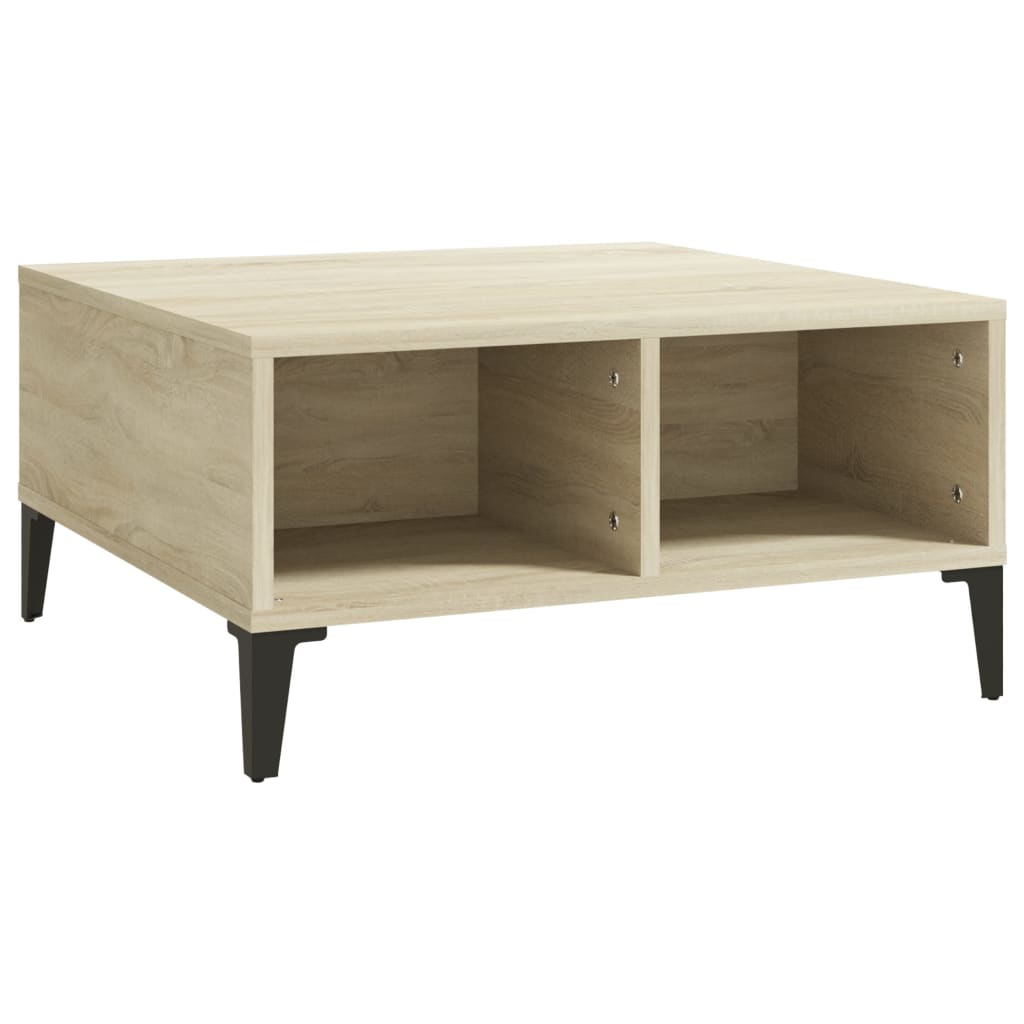 

vidaXL Coffee Table Sonoma Oak 23.6"x23.6"x11.8" Engineered Wood