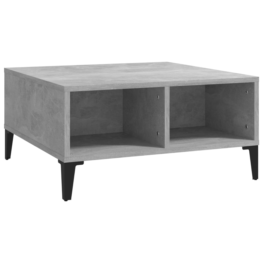 

vidaXL Coffee Table Concrete Gray 24"x24"x12" Chipboard