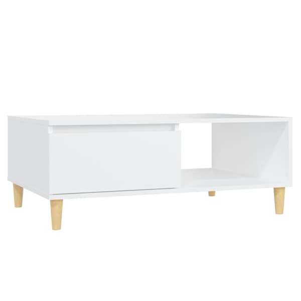 vidaXL kohvilaud, valge, 90x60x35 cm, puitlaastplaat