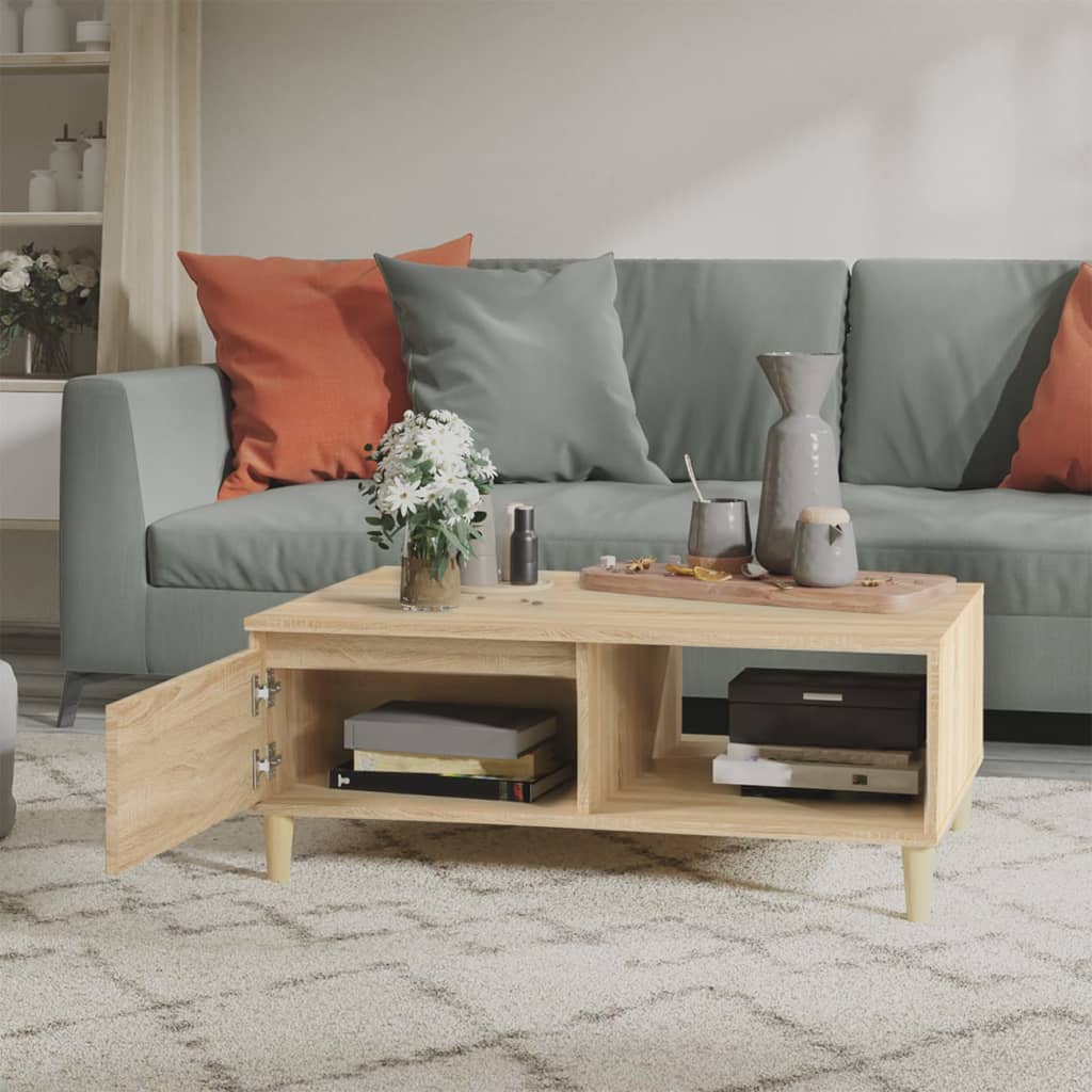 

vidaXL Salontafel 90x60x35 cm spaanplaat sonoma eikenkleurig
