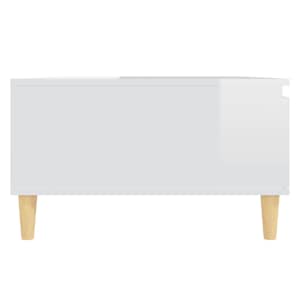 Konferenční stolek bílý lesklý 90 x 60 x 35 cm kompozitní dřevo - obrázek 7