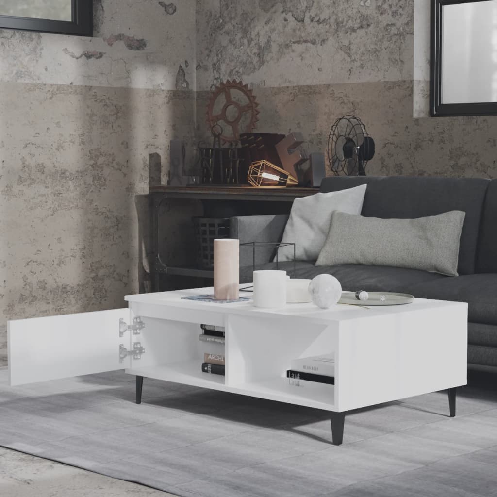 

vidaXL Salontafel 90x60x35 cm spaanplaat wit
