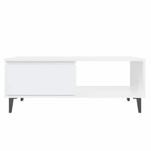 Konferenční stolek bílý 90 x 60 x 35 cm dřevotříska - obrázek 6