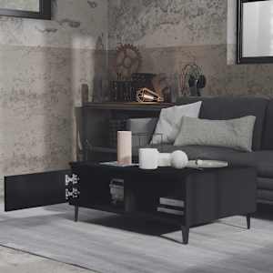 vidaXL طاولة قهوة أسود 90×60×35 سم خشب صناعي