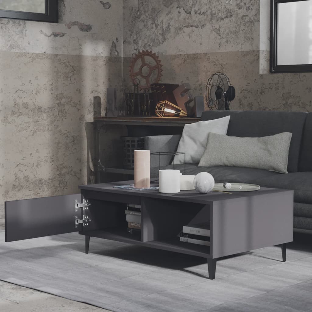 vidaXL Coffee Table Grey 90x60x35 cm Engineered Wood