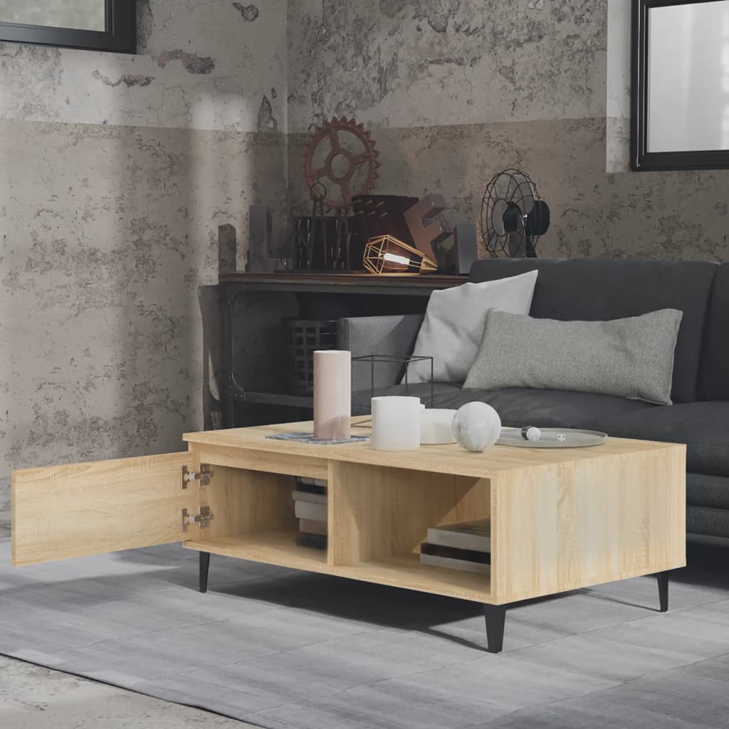 

vidaXL Salontafel 90x60x35 cm spaanplaat sonoma eikenkleurig