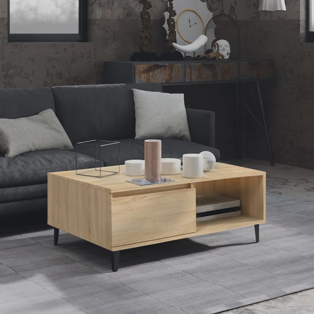 vidaXL Table basse Chêne sonoma 90x60x35 cm Aggloméré 