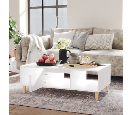 vidaXL Salongbord hvit 103,5x60x35 cm konstruert tre