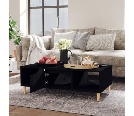 vidaXL Salongbord svart 103,5x60x35 cm konstruert tre