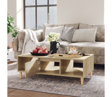 vidaXL Salongbord sonoma eik 103,5x60x35 cm konstruert tre