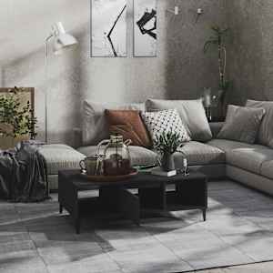 vidaXL Salontafel 103,5x60x35 cm bewerkt hout grijs