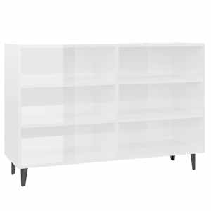 Příborník bílý s vysokým leskem 103,5x35x70 cm kompozitní dřevo - obrázek 2