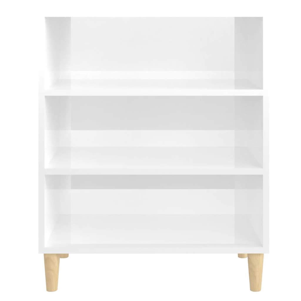 Sideboard Hochglanz-Weiß 57x35x70 cm Spanplatte