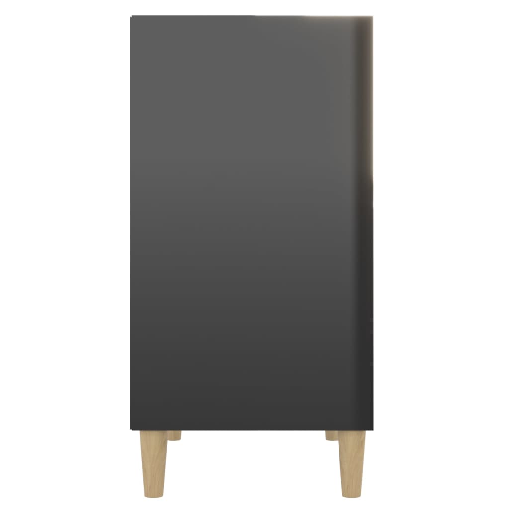 Komoda, lesklá čierna 57x35x70 cm, kompozitné drevo