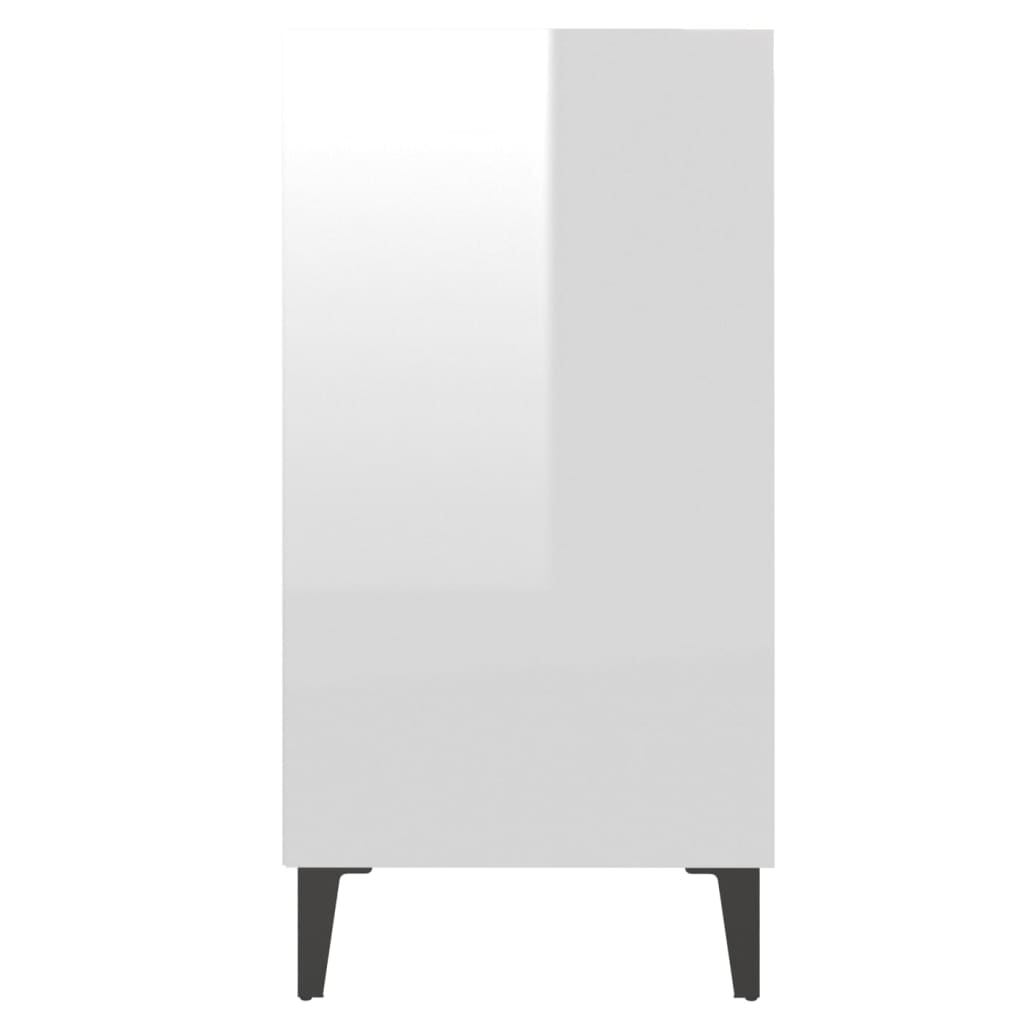 Sideboard Hochglanz-Weiß 57x35x70 cm Spanplatte