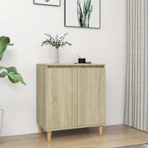 Komoda z lesenimi nogami sonoma hrast 60x35x70cm inženirski les