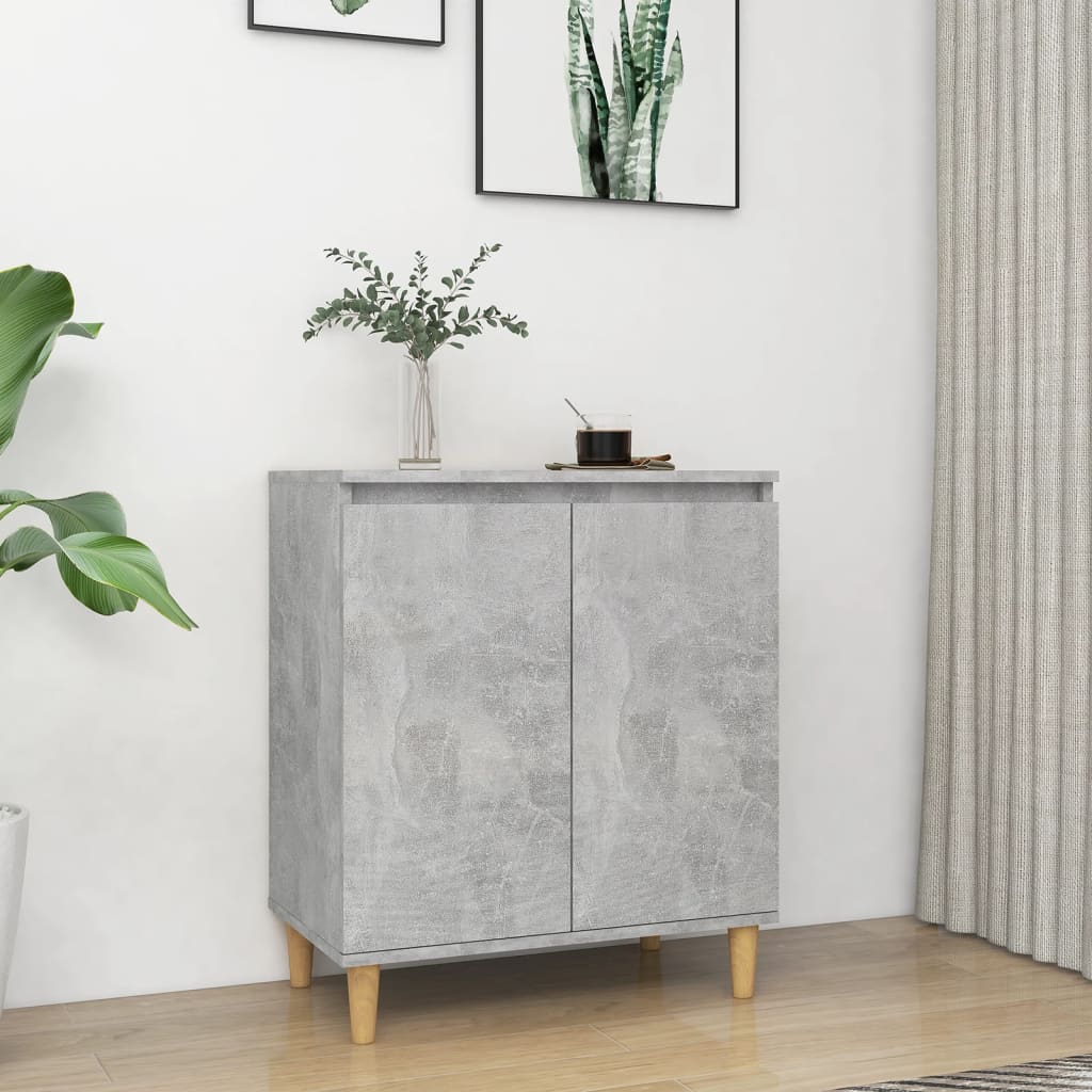 vidaXL Szafka z n�kami z drewna, szaro�� betonu, 60x35x70 cm