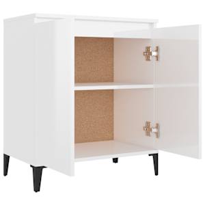 Příborník bílý s vysokým leskem 60x35x70 cm kompozitní dřevo - obrázek 4