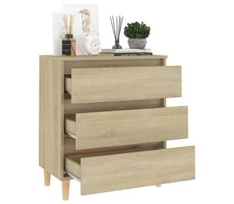 vidaXL Sideboard Sonoma Oak 23.6"x13.8"x27.2" Engineered Wood
