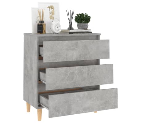 vidaXL Buffet Gris béton 60x35x69 cm Aggloméré