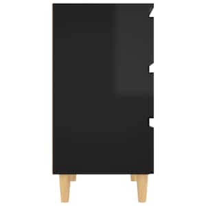 Příborník černý s vysokým leskem 60 x 35 x 69 cm dřevotříska - obrázek 6