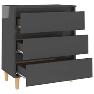 Příborník šedý s vysokým leskem 60x35x69 cm kompozitní dřevo - obrázek 4