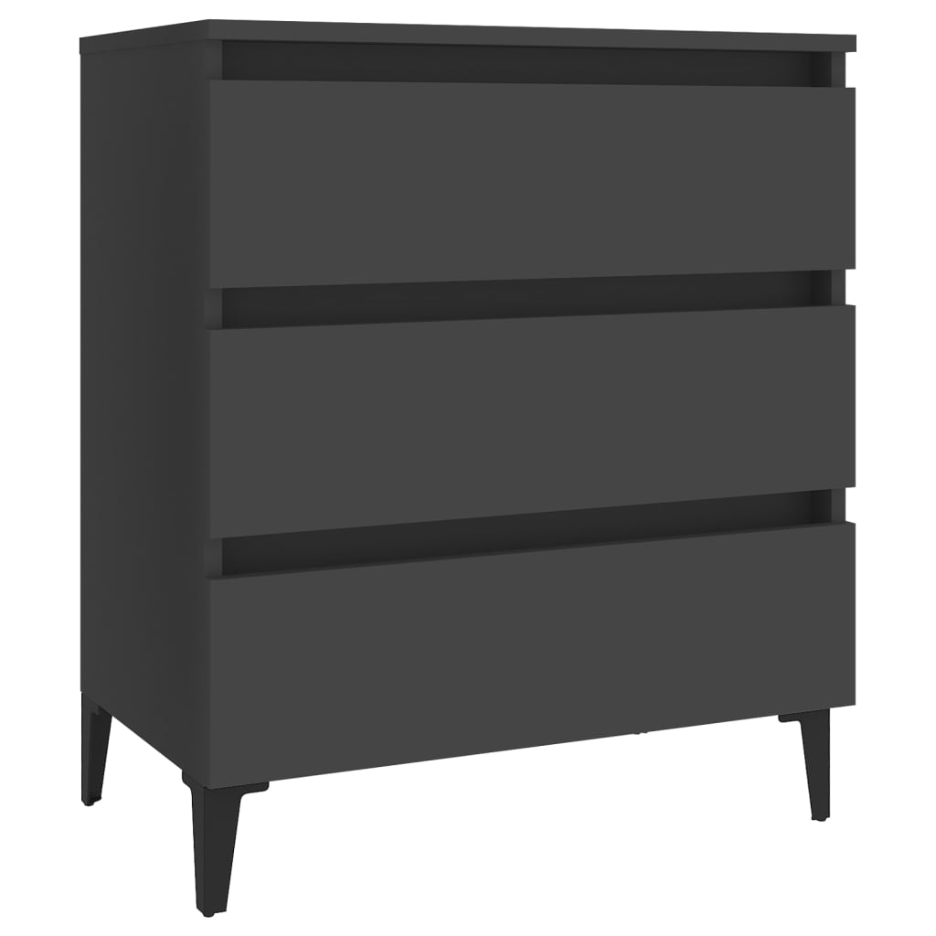 

vidaXL Sideboard Gray 23.6"x13.8"x27.2" Engineered Wood