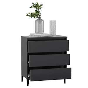 vidaXL Sideboard Grau 60x35x69 cm Holzwerkstoff