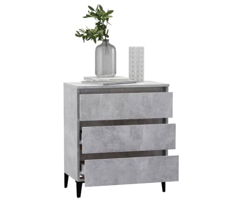 vidaXL &Scaron;oninė spintelė, betono pilka, 60x35x69cm, apdirbta mediena