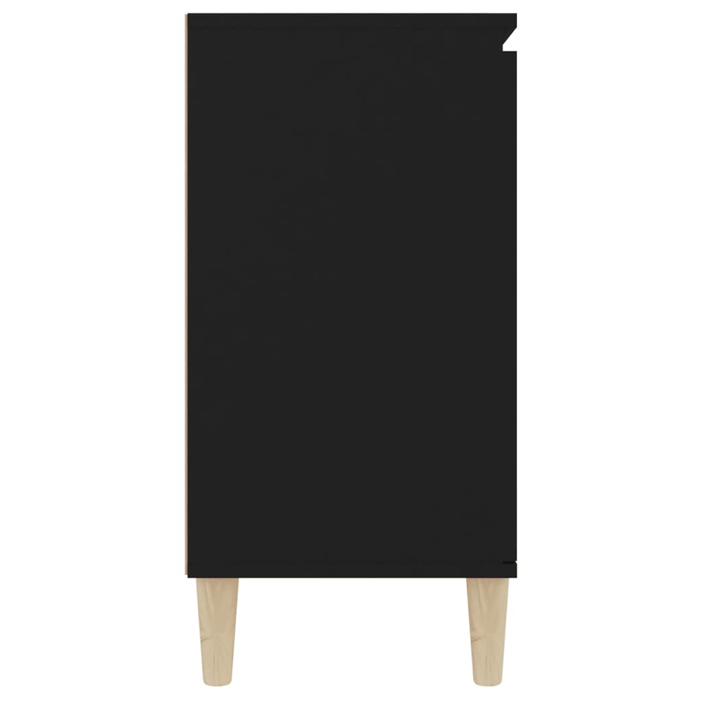 fekete forgácslap tálalószekrény 103,5 x 35 x 70 cm