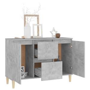 Příborník betonově šedý 101 x 35 x 70 cm kompozitní dřevo - obrázek 3