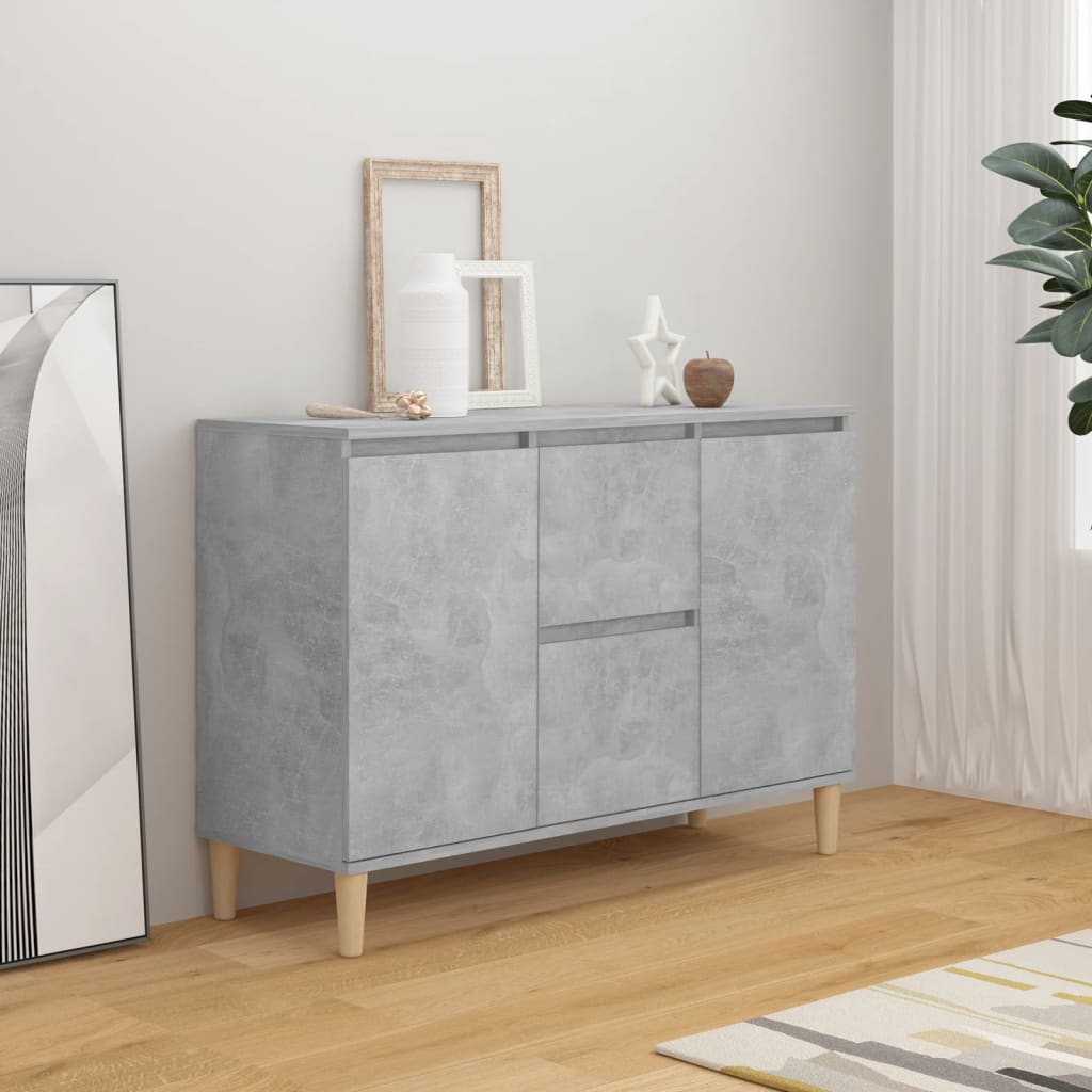 vidaXL Szafka, szarość betonu, 101x35x70 cm, materiał drewnopochodny