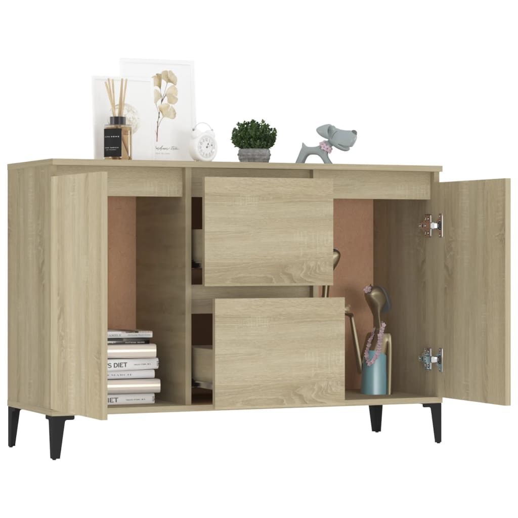 Thumbnail - vidaXL Sideboard Sonoma-Eiche 102x35x70 cm Holzwerkstoff