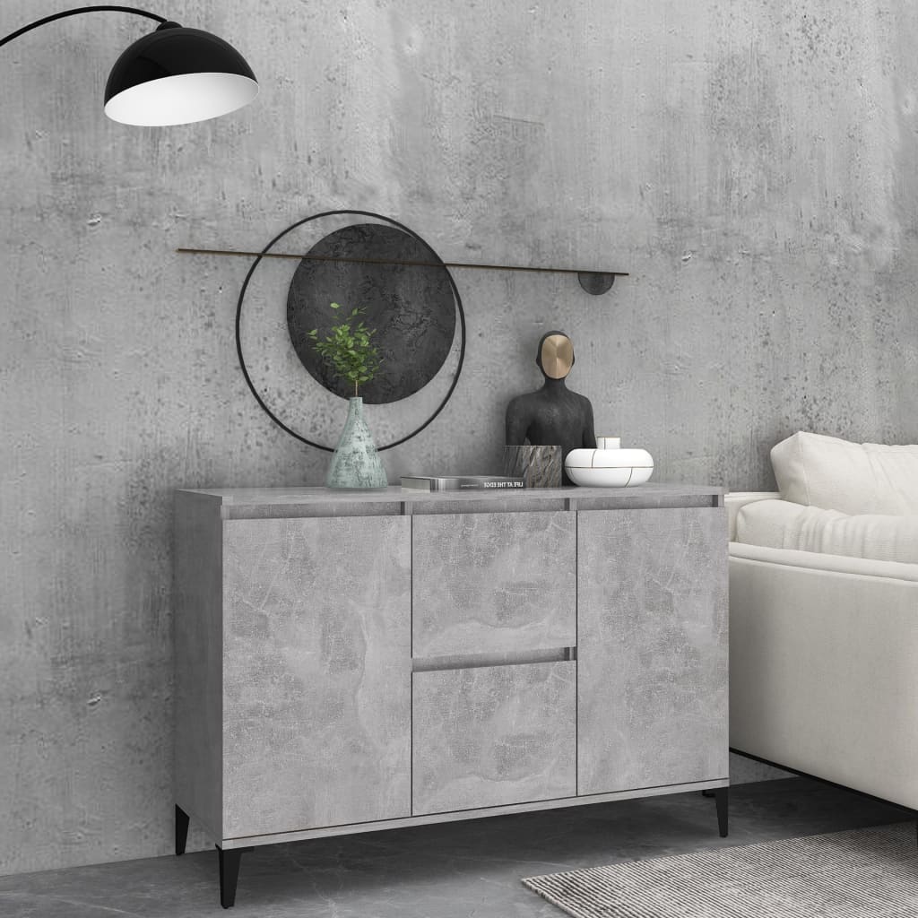 Příborník betonově šedý 104 x 35 x 70 cm dřevotříska