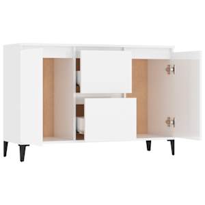 Příborník bílý s vysokým leskem 102x35x70 cm kompozitní dřevo - obrázek 4