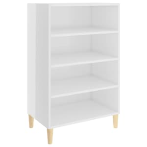 Příborník bílý s vysokým leskem 57x35x90 cm kompozitní dřevo - obrázek 2