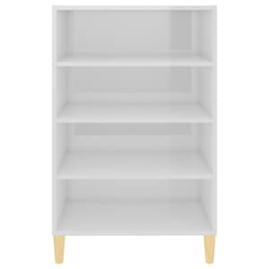 Příborník bílý s vysokým leskem 57x35x90 cm kompozitní dřevo - obrázek 4
