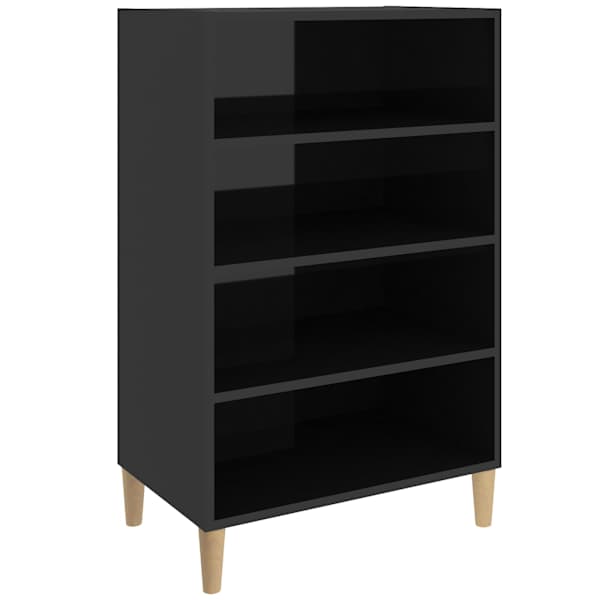 vidaXL puhvetkapp k&otilde;rgl&auml;ikega must 57x35x90 cm, tehispuit