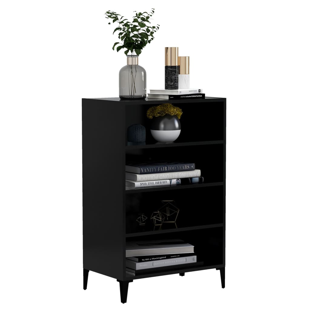 vidaXL Sideboard Black 22.4"x14"x35.4" Chipboard