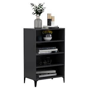 vidaXL &Scaron;oninė spintelė, pilkos spalvos, 57x35x90cm, apdirbta mediena