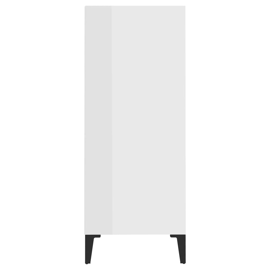 Sideboard Hochglanz-Weiß 57x35x90 cm Spanplatte