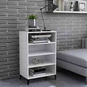 Příborník bílý s vysokým leskem 57x35x90 cm kompozitní dřevo - obrázek 1