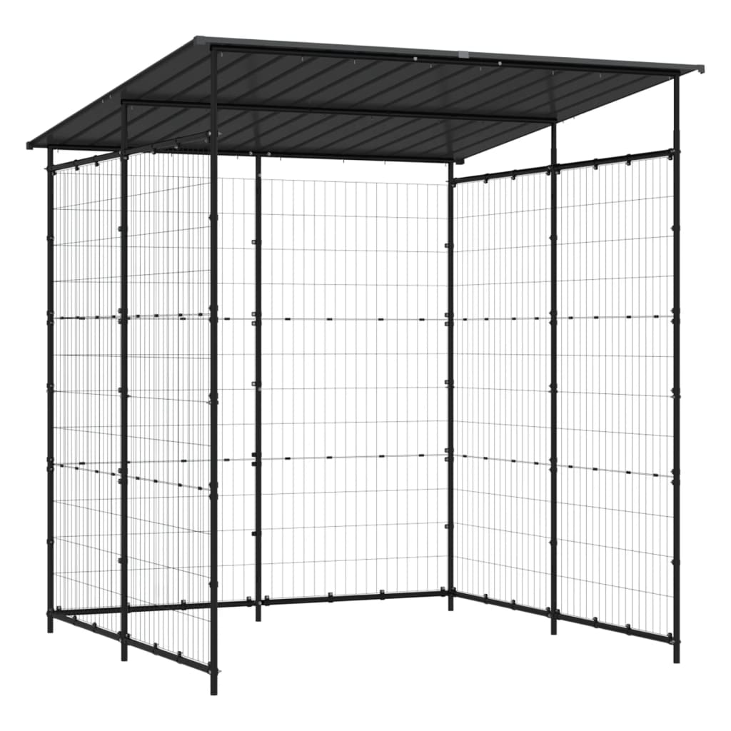 Image of vidaXL Bicycle Shed 190x190x222 cm Steel Black