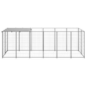 Psí kotec stříbrný 330 x 110 x 110 cm ocel - obrázek 4