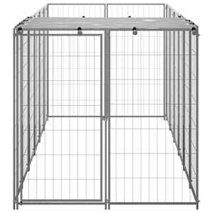 Psí kotec stříbrný 330 x 110 x 110 cm ocel - obrázek 5