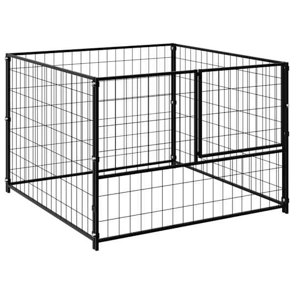 vidaXL koeraaedik, must, 100 x 100 x 70 cm, teras
